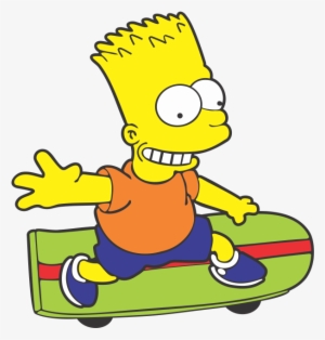 Bart Simpson Skate Pura Arte Adesivos - Bart Simpson Skateboarding Png