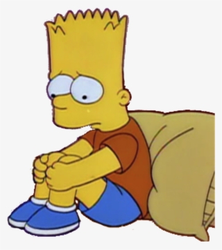 Sad, Simpsons, And Bart Image - Sad Bart Simpson Png
