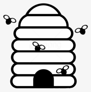 Beehive And Bees Clipart - Every Step In Beekeeping