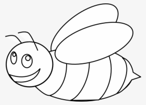 Bee Clipart Black And White - Bee Coloring