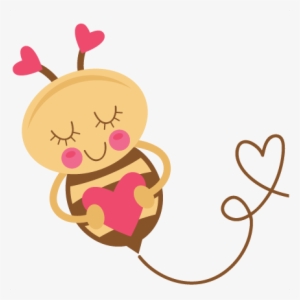 Svg Library Stock Cute Girl Silhouette At Getdrawings - Bee With A Heart