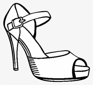 Svg Black And White Library Collection Of Free Heels - Sapatos Em Desenho Png