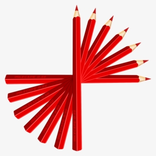 Pencils, Pens, Red, Drawing, Sharp, Crayon, Paint - 5 Red Pencils Clip Art