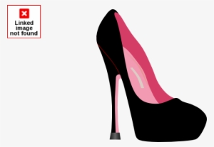 Pink High Heels Clipart - Black High Heel Clipart