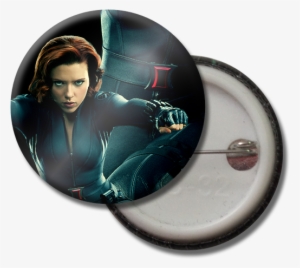 Black Widow Button Pin - Badge