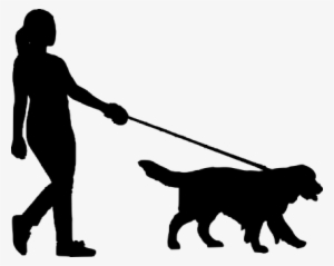 Walking, Dog, Women, People, Silhouette - Silhouette Of Person Walking Dog