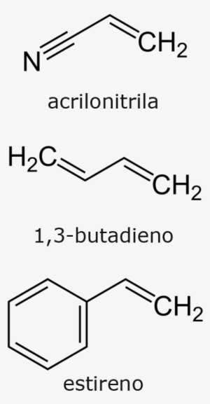 Monómeros Da Fórmula Do Abs - Acrylonitrile Butadiene Styrene Structure