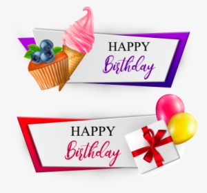 Birthday Icecream, Birthday, Balloons, Cupcakes Png - Birthday