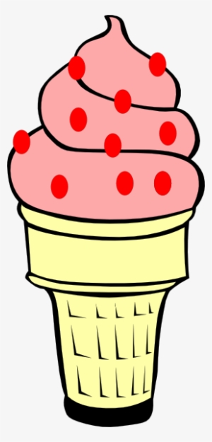 Ice Cream Scoop Clipart Png Strawberry Ice Cream Cone - Vanilla Ice Cream Cone Clip Art