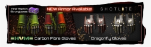Carbon Fiber And Dragonfly Gloves Mobile Banner - Bullet