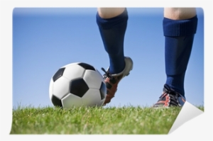 Kicking The Soccer Ball Wall Mural • Pixers® • We Live - Legs Kicking A Soccer Ball