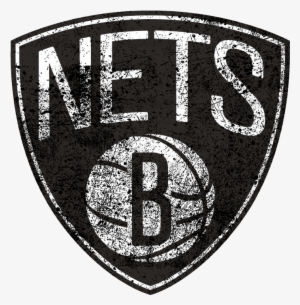Brooklyn Nets 2012-pres Alternate Logo Distressed Iron - Brooklyn Nets Official Nba 2.5" Acrylic Magnet