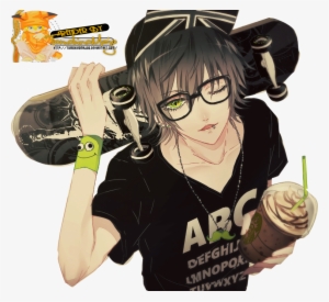 Skateboard Anime Boy Render By Tomokinomajoo-d6t9jxl - Anime Boy With Glasses