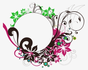 Floral Round Frame Png Photo - Circle Frame Design Png
