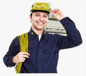 Construction Cap And Blueprint Smiling Construction