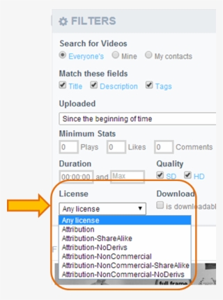 Vimeo Search Filters