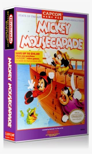 Nes Mickey Mousecapades Retail Game Cover To Fit A