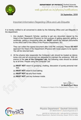 Office And Lab Etiquette