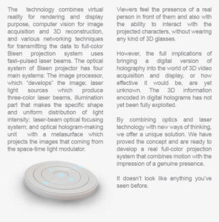 The Holographic Television Device Is Classified As