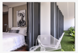 Sheer Curtain Are Applied To Screen Off The Usual Mess