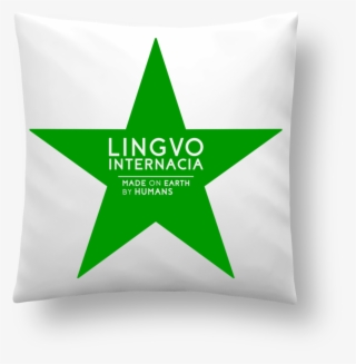 Pillow 45x45cm "esperanto Green Star"