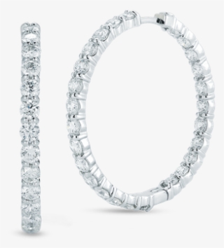 Roberto Coin Large Inside Outside Diamond Hoop Earrings