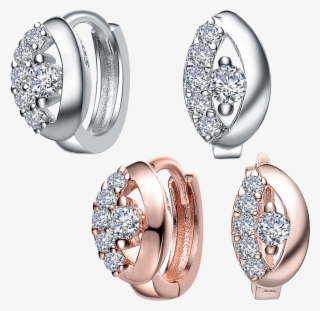 Rachel Glauber Cz Diamond Huggie Hoop Earrings