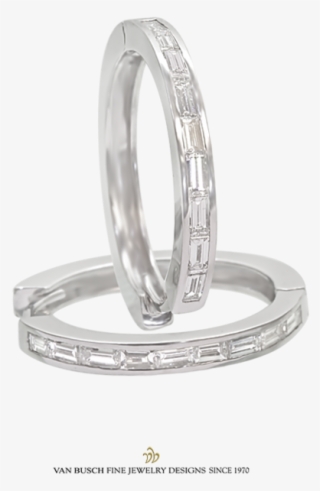 Baguette Diamond Hoop Earrings