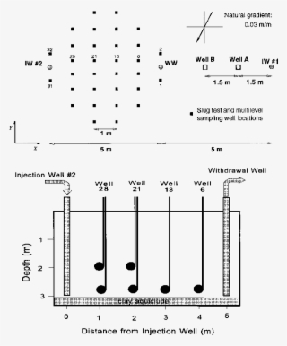 Plan View Of Experimental Site And (bottom) A Cross