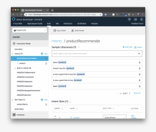 Alexa Skill Intents