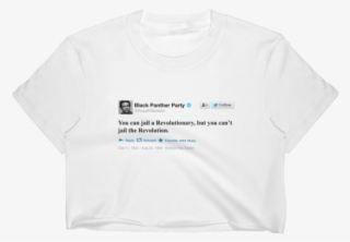Huey Newton Tweet Crop Top