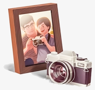 Hand Drawn Cartoon Camera Decoration Vector