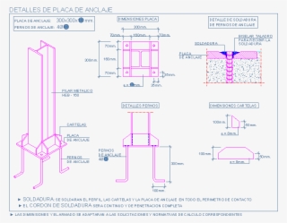 Placa De Anclaje Para Pilar Metálico
