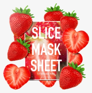 Slice Mask Sheet Surrounded By Slices Of Strawberries
