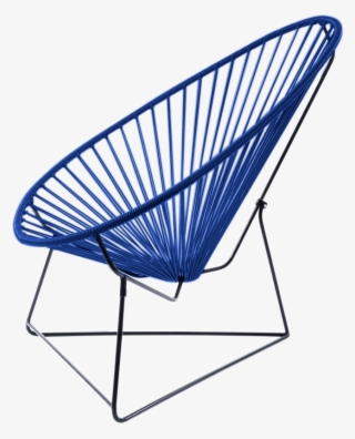 Clásica Silla Tipo Acapulco De Acero Negro Y Pvc