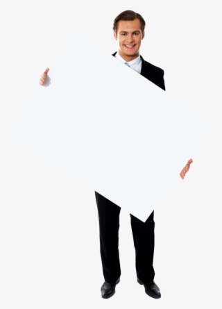 Businessmen Holding Banner