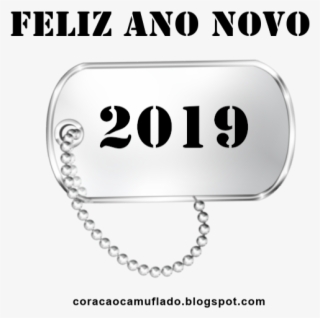 #2019 Feliz Ano Novo E Plaqueta Png