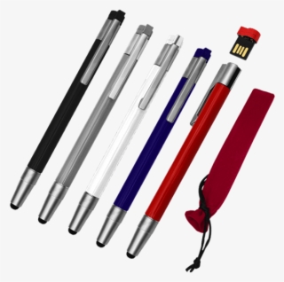 Usb Bolígrafo, Acabado Metálico, Mecanismo Giratorio