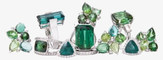 Indicollite And Chrome Tourmalines And Diamonds