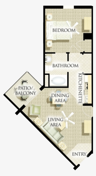 One-bedroom Corner Villa