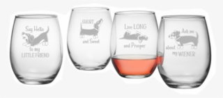 Susquehanna Glass Dachshund Tumblers