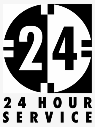 24 Hour Service Logo Black And White