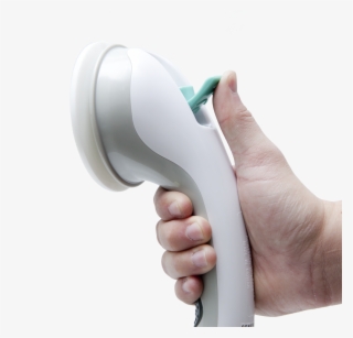 Hand Using Suction Lever On Suction Grip Bathtub And