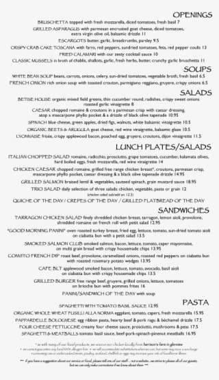 Lunch Menu