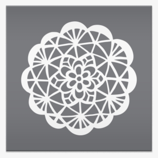 Azulejo Mandala Renda Cinza De Pendular Valeria Bdayouina