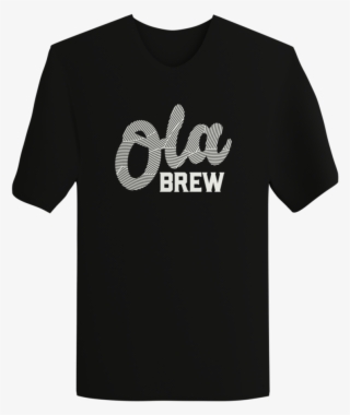 Black Stylized Ola Brew Shirt