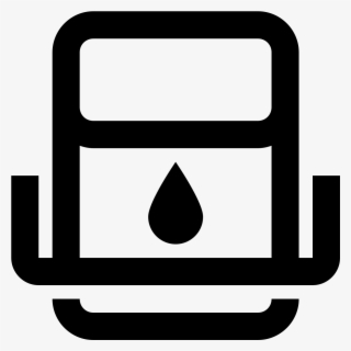 This Looks Like A Square With A Drop Of Blood In The