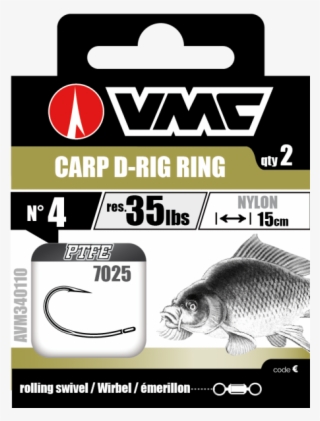 Hameçons Montés Vmc 7025 Carp D-rig Ring
