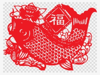 Common Carp Papercutting Chinese New Year