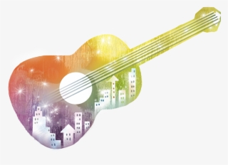 Acoustic Guitar Cartoon Illustration